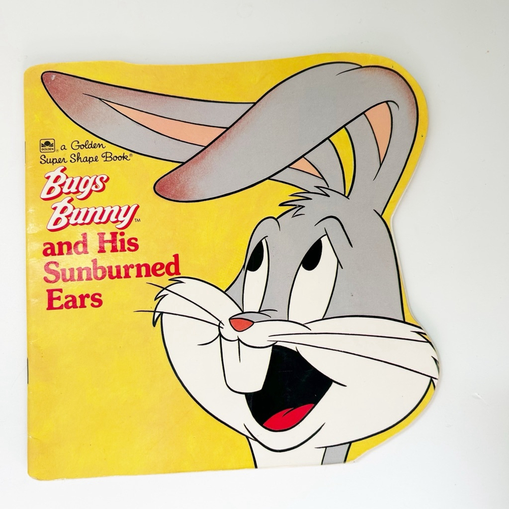 Golden Super Shape Book Bugs Bunny and His Sunburned Ears Book 1990 Warner Bros